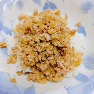 豚ひき肉玉ねぎ丼